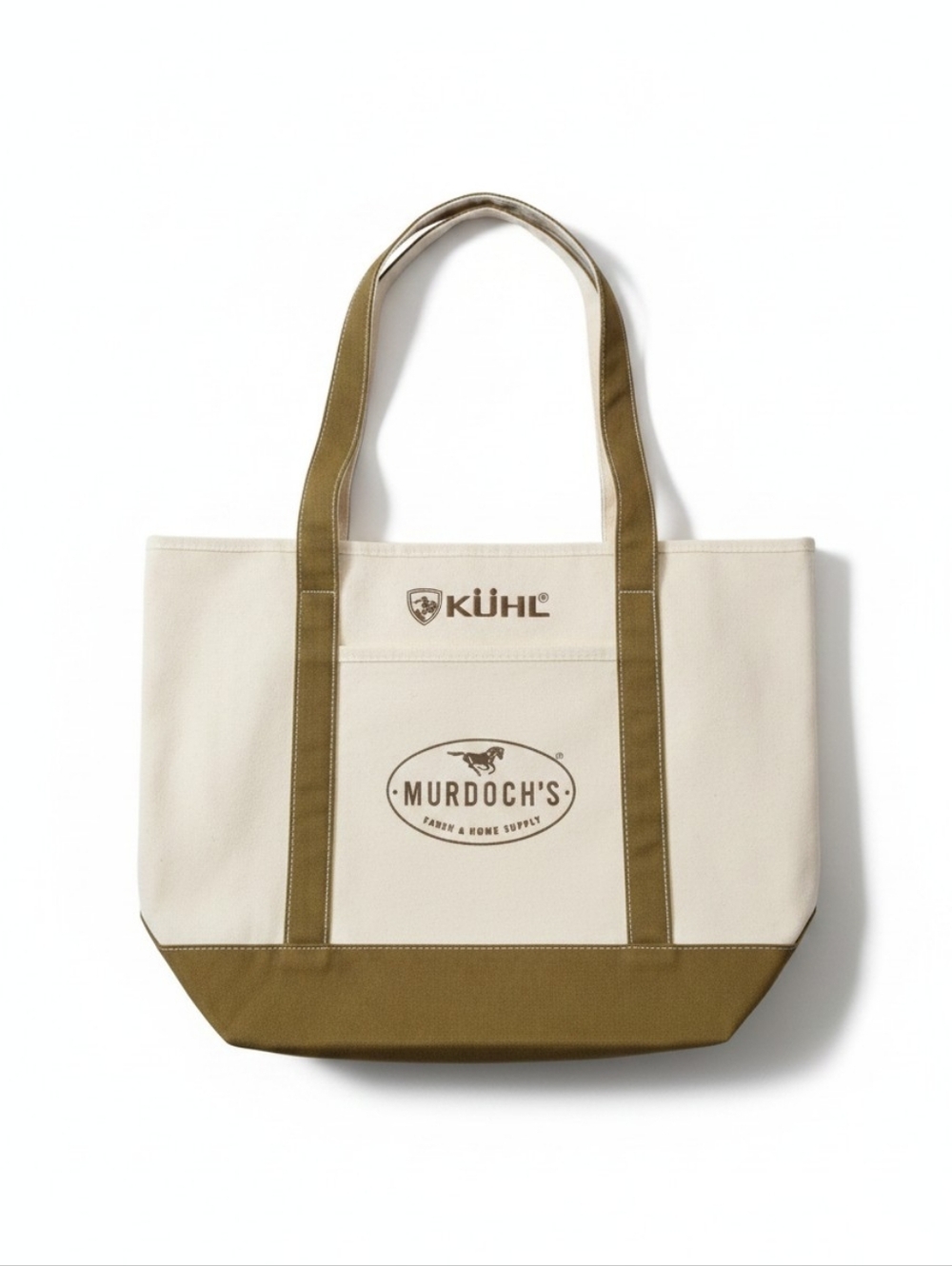KÜHL x Murdoch’s Collaborative Canvas Ranch Tote — Cream & Forest Green